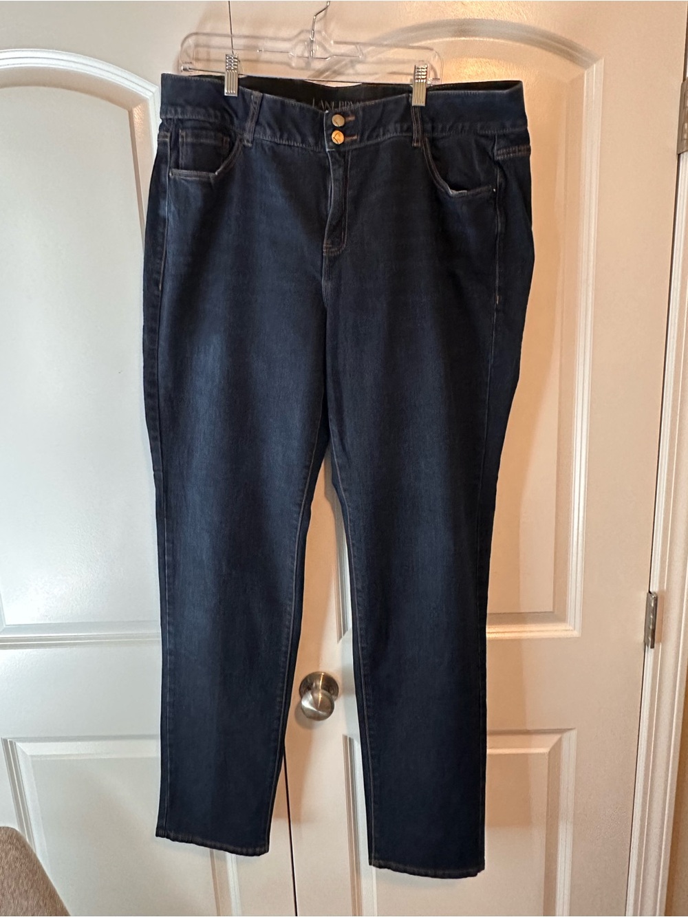 Lane Bryant High Rise Straight Leg Jeans in Dark Indigo